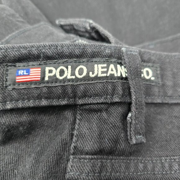 Polo Ralph Lauren Jeans Company Denim Jeans Size 34X31 Black Straight Leg - Picture 4 of 8